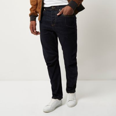 Dark blue wash Curtis slouch fit jeans